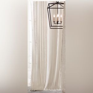 4 Restoration Hardware Tonal Linen Stripe Curtains